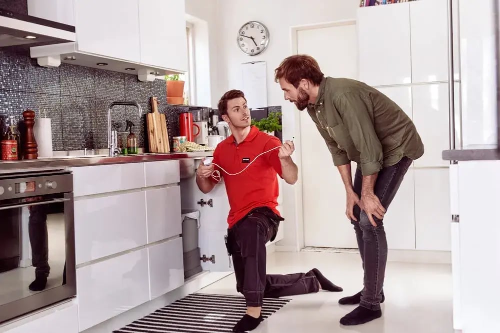 Hemlarm med vattenläckagedetektering Hemlarm med vattenläckagedetektering