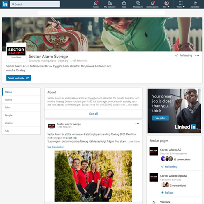 Besök oss på LinkedIn