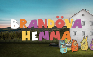 Brandöva hemma med barnen
