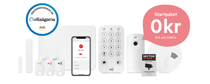 Sector Alarm Startpaket 0Kr 850X341